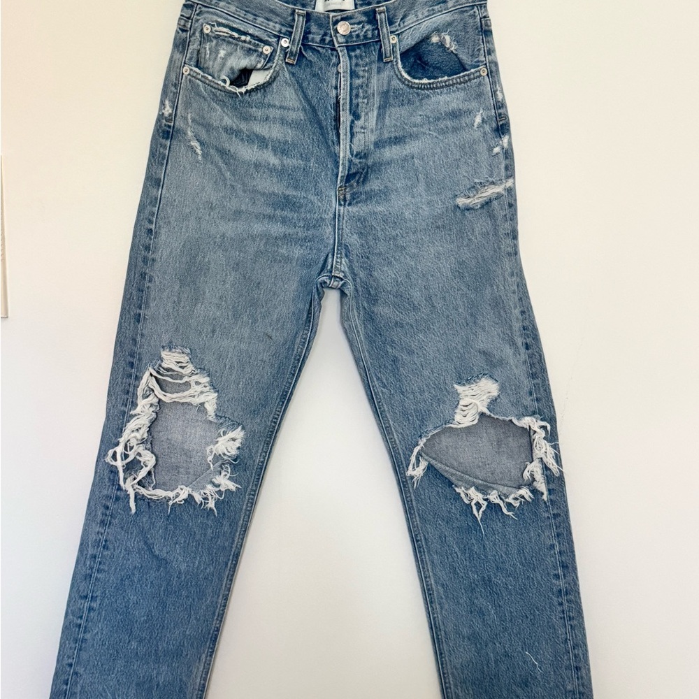 Women’s  Distressed Blue Jeans